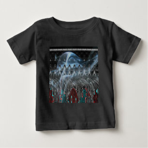 T-shirt Pour Bébé Impression artistique Abstraite remarquable