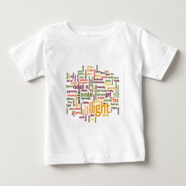 T-shirt Pour Bébé Impression Cloud Word clair (Devant)
