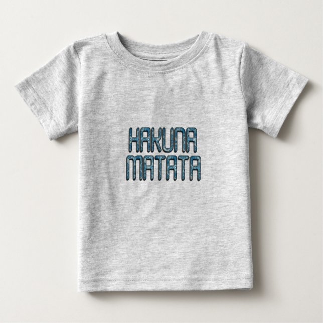 T-shirt Pour Bébé Impression d'art 3D Hakuna Matata (Devant)