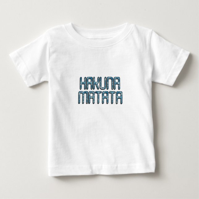 T-shirt Pour Bébé Impression d'art 3D Hakuna Matata (Devant)