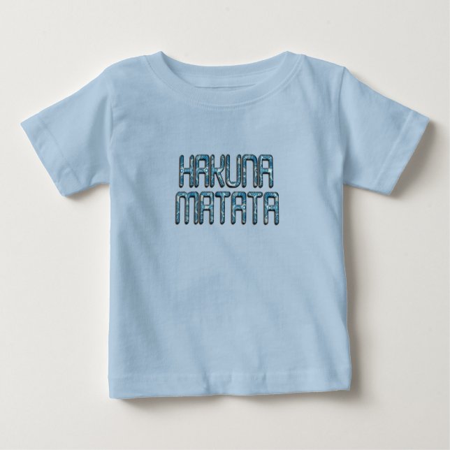 T-shirt Pour Bébé Impression d'art 3D Hakuna Matata (Devant)