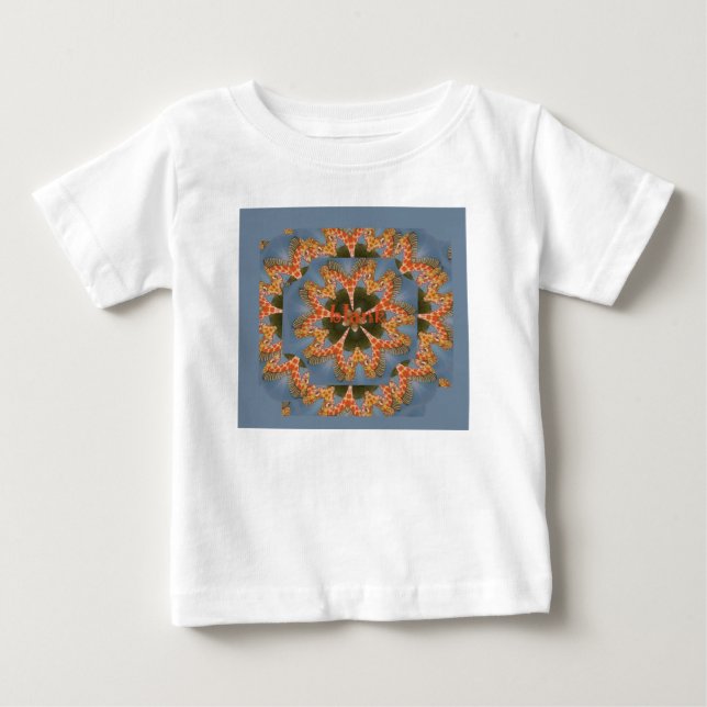 T-shirt Pour Bébé Impression d'art Abstrait Giraffe (Devant)