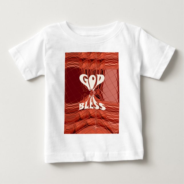 T-shirt Pour Bébé Impression d'art Dieu béni (Devant)