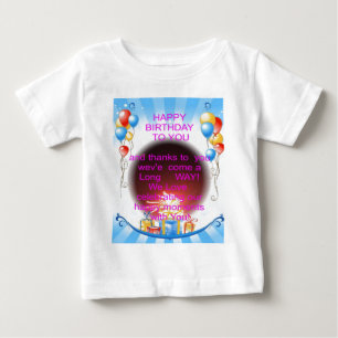 T-shirt Pour Bébé Impression d'art Joyeux Anniversaire à Toi