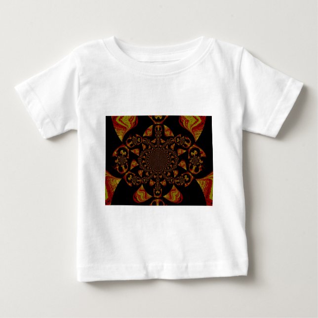 T-shirt Pour Bébé Impression d'art Kaleidoscope crâne (Devant)