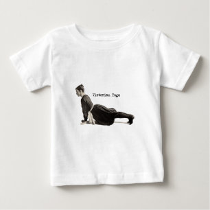 T-shirt Pour Bébé Impression de femme de yoga victorienne vintage en