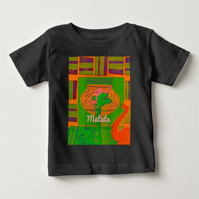 T-shirt Pour Bébé Impression de la Giraffe Hakuna (Devant)