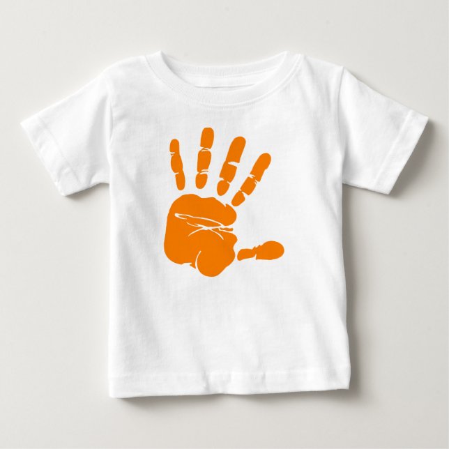 T-shirt Pour Bébé Impression de la main (Devant)