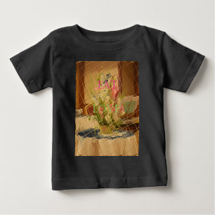 T-shirt Pour Bébé Impression des fleurs reflétées