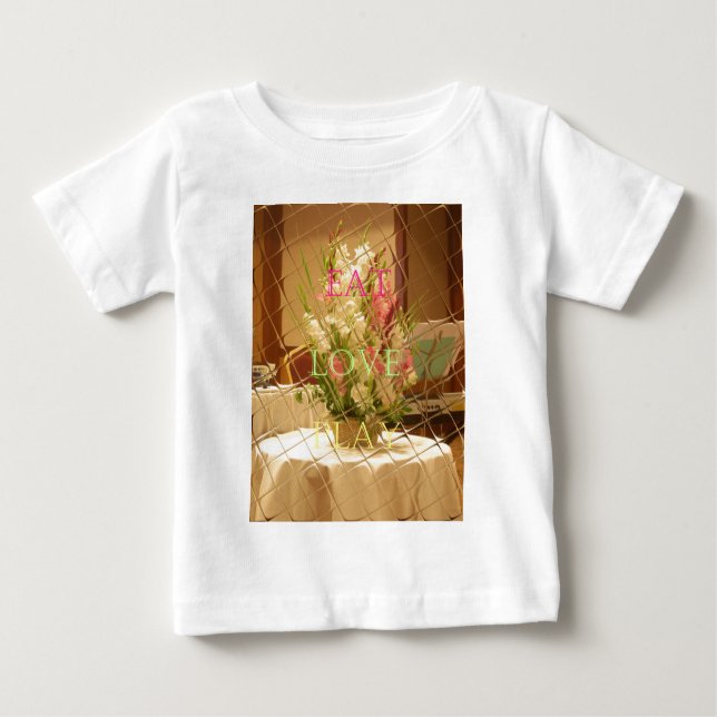 T-shirt Pour Bébé Impression des fleurs reflétées (Devant)