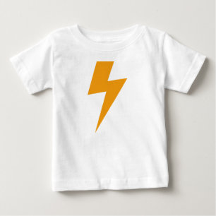T-shirt Pour Bébé Impression Énergie Jaune Foudre