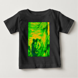 T-shirt Pour Bébé Impression Fluorante Lion Art Vision Night
