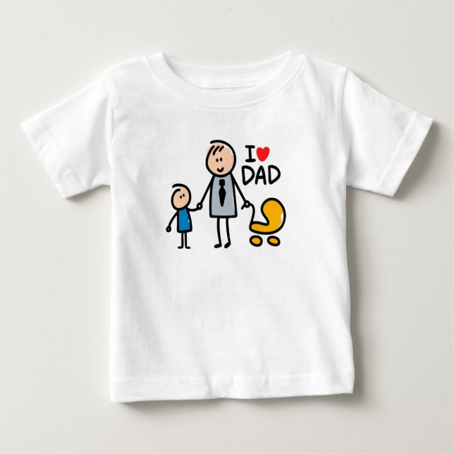 T-shirt Pour Bébé Impression Love Daddy (Devant)