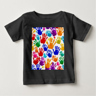 T-shirt Pour Bébé Impression manuelle colorée
