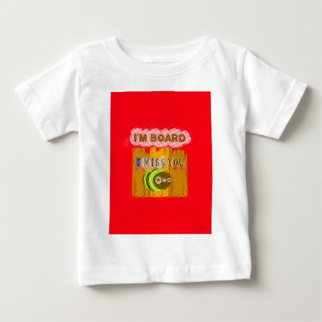 T-shirt Pour Bébé Impression Quirky Bee Art (Devant)