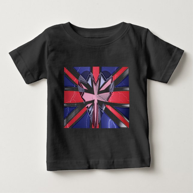 T-shirt Pour Bébé Imprimer "I Love UK" (Devant)