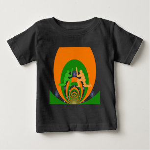 T-shirt Pour Bébé Inde Cricket Spirit Design abstrait