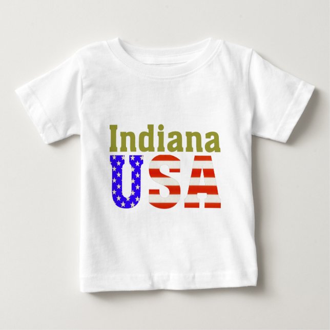 T-shirt Pour Bébé Indiana USA Aashen alpha (Devant)