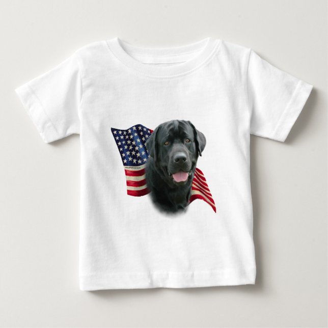 T-shirt Pour Bébé Indicateur Labrador Retriever (noir) (Devant)