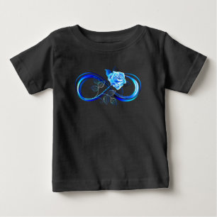 T-shirt Pour Bébé Infini lumineux avec rose bleue