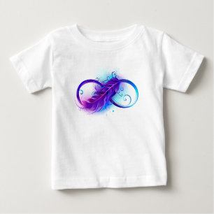 T-shirt Pour Bébé Infinity with purple feather