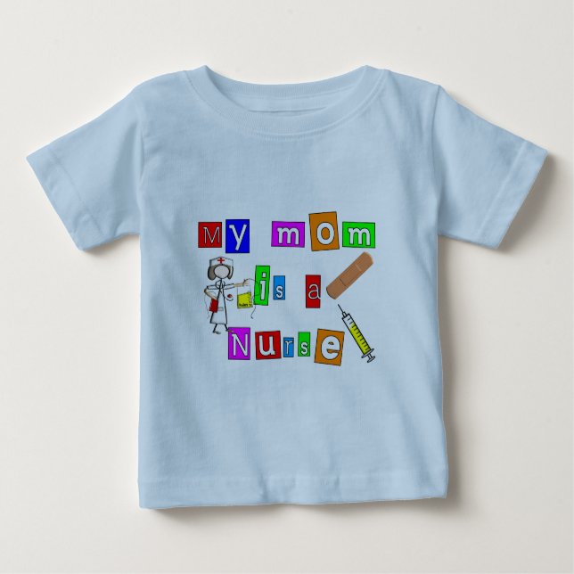 T-shirt Pour Bébé Infirmière Enfants "Ma mère est infirmière" T-shir (Devant)
