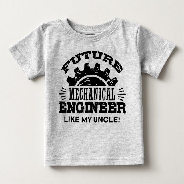 T-shirt Pour Bébé Ingénieur Mécanique Comme Mon Oncle (Devant)