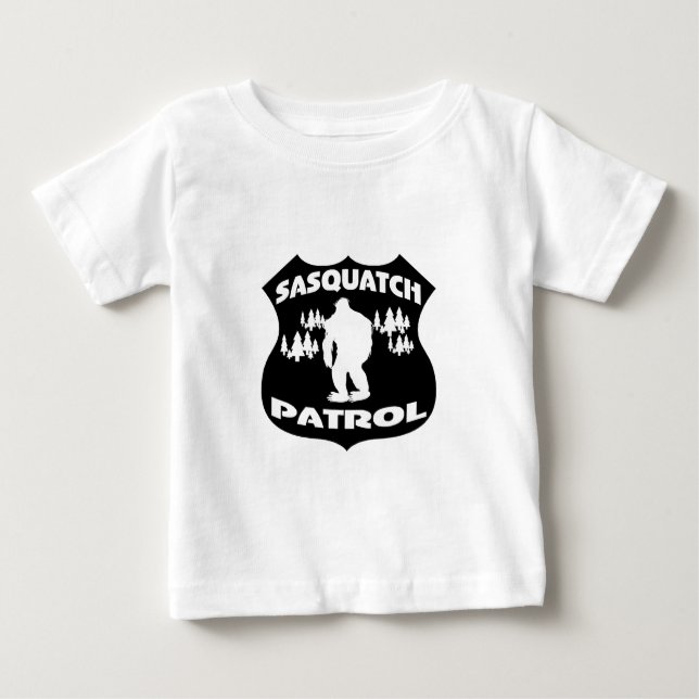 T-shirt Pour Bébé Insigne de forêt de patrouille de Sasquatch (Devant)