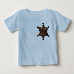 T-shirt Pour Bébé Insigne Sheriff Bodysuit personnalisé bébé