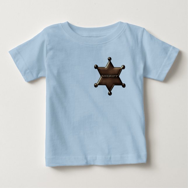 T-shirt Pour Bébé Insigne Sheriff Bodysuit personnalisé bébé (Devant)