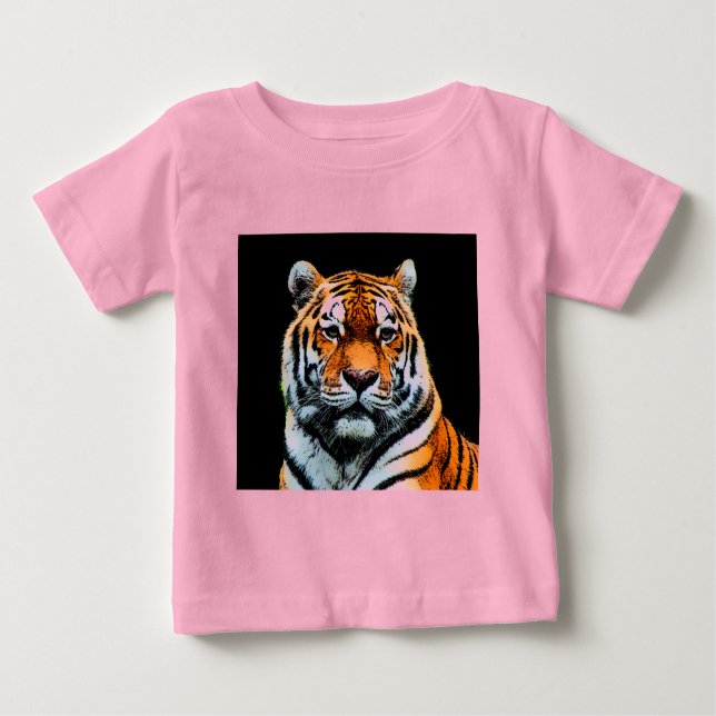 T-shirt Pour Bébé Inspiration des yeux de tigre (Devant)