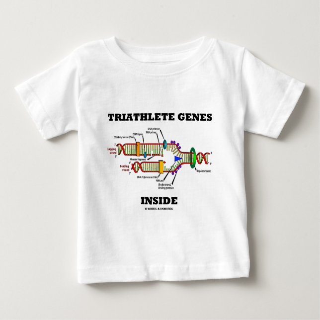 T-shirt Pour Bébé Intérieur de gènes de Triathlete (reproduction (Devant)