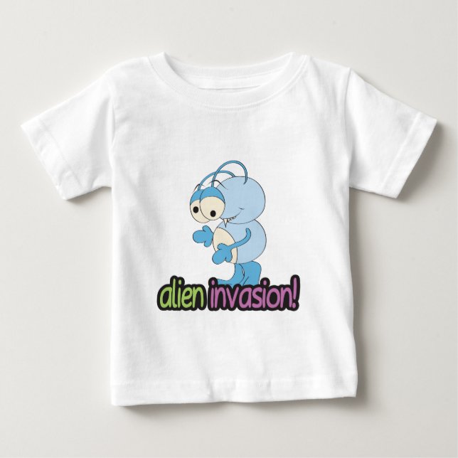 T-shirt Pour Bébé Invasion Alien Conception 2 (Devant)