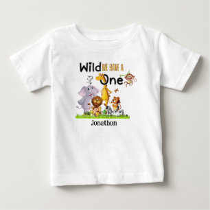 T-shirt Pour Bébé Invitation de dessin animé pour 1er anniversaire S