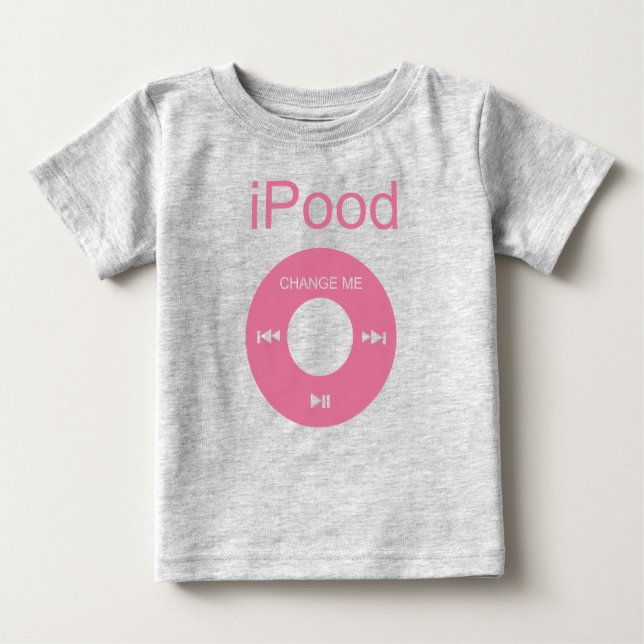T-shirt Pour Bébé iPood Funny Baby Shirts (Devant)