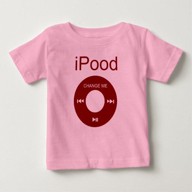 T-shirt Pour Bébé iPood Funny Baby Shirts (Devant)