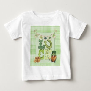 T-shirt Pour Bébé Irish Luck St Patrick's Day Gnome Shamrock Green