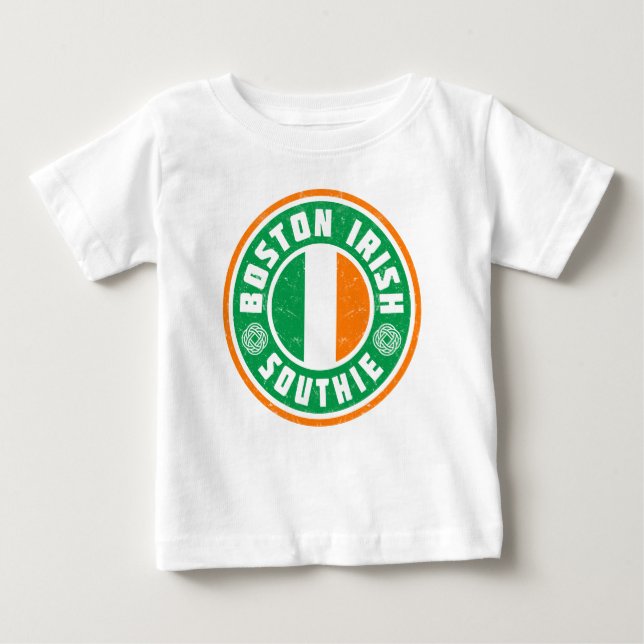 T-shirt Pour Bébé Irlandais Southie de Boston (Devant)