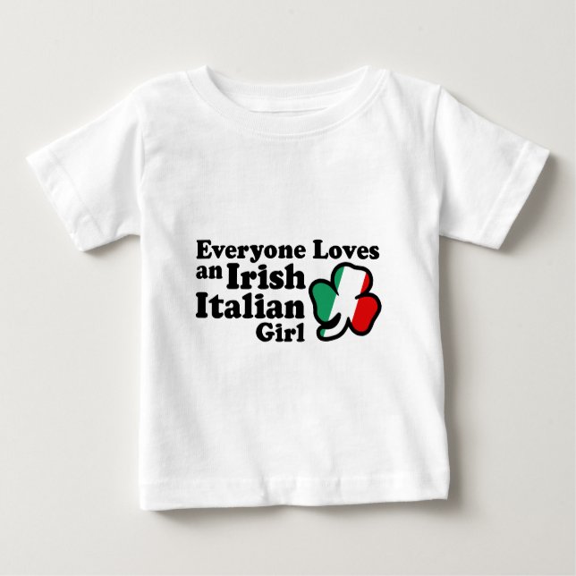 T-shirt Pour Bébé Irlandaise italienne fille (Devant)