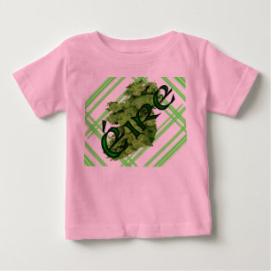 T-shirt Pour Bébé Irlande Stripes Shamrocks par Kenneth Yoncich