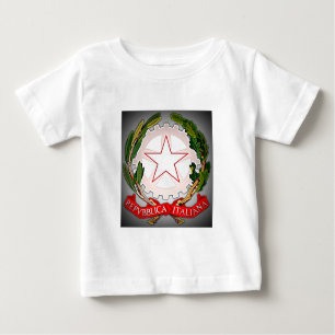 T-shirt Pour Bébé Italie Emblème bord foncé