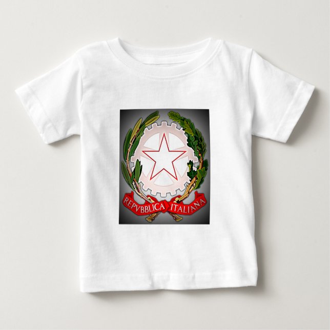 T-shirt Pour Bébé Italie Emblème bord foncé (Devant)