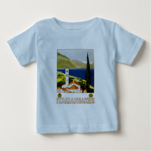 T-shirt Pour Bébé Italie Lacs Vintage voyage Italie