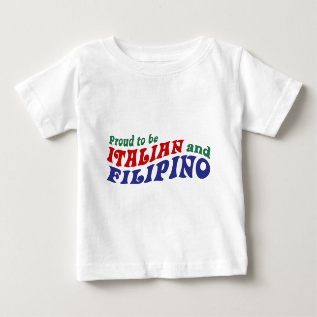 T-shirt Pour Bébé Italien et philippin (Devant)