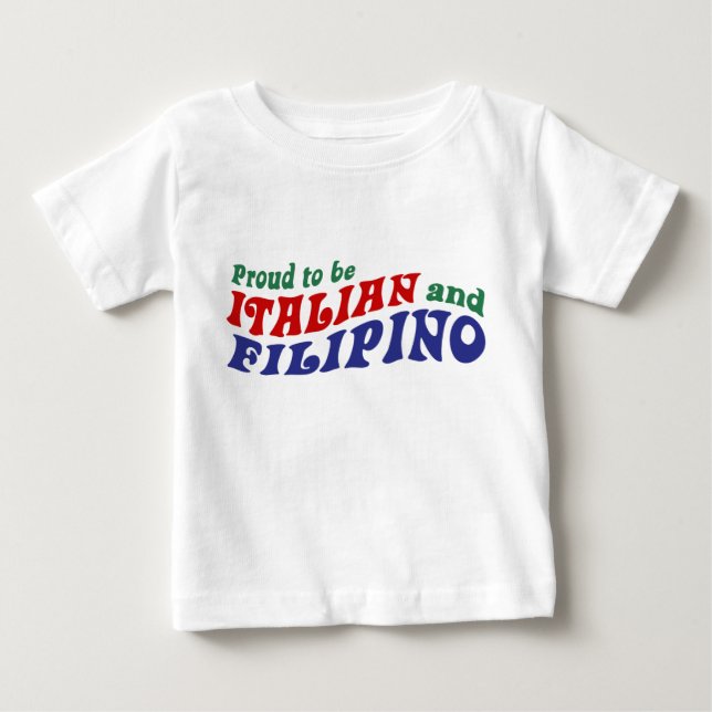 T-shirt Pour Bébé Italien et philippin (Devant)