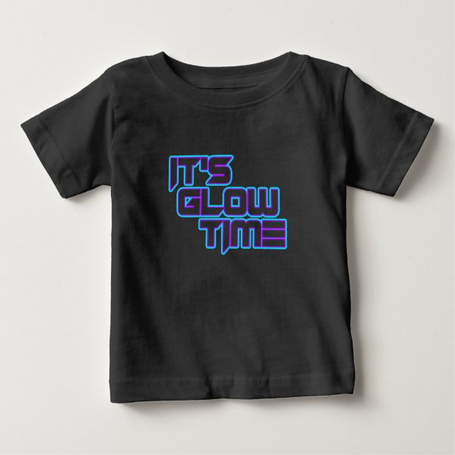 T-shirt Pour Bébé It's Glow Time Neon Lights Glow in the Dark Party (Devant)