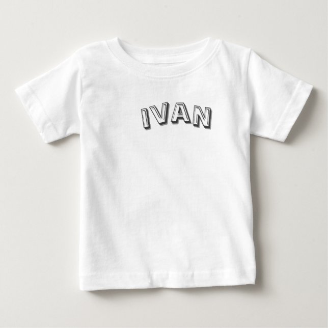 T-shirt Pour Bébé Ivan Nom, (Devant)