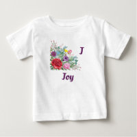 J Joy Personnaliser Nom de la lettre, Fleurs Roses