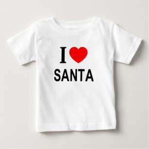 T-SHIRT POUR BÉBÉ J'❤️ PÈRE NOËL J'AIME PÈRE NOËL J'AIME PÈRE NOËL