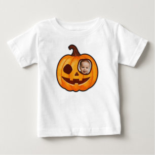 T-shirt Pour Bébé Jack-o'-lantern citrouille monstre ajouter votre p